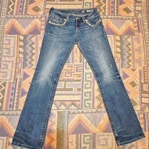 Miss Me 29 Signature Boot Cut Blue Jeans